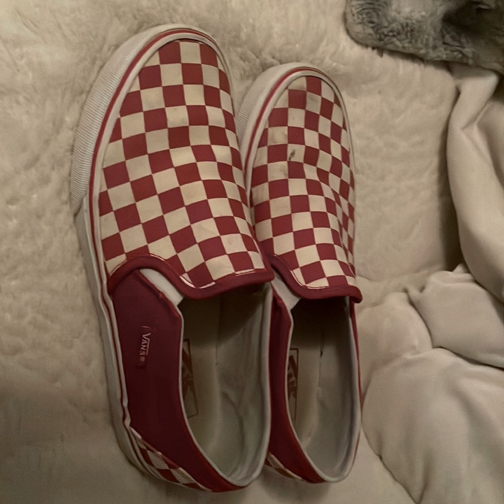 Red checkered vans